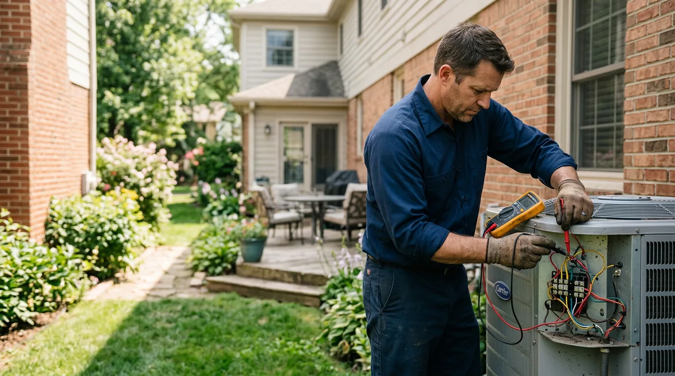 HVAC technician working near Sacramento, CA